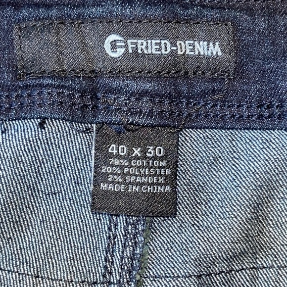 NWT- Fried Denim cropped cult cuff Jeans. size 40 X 31 new-old stock - Picture 7 of 8